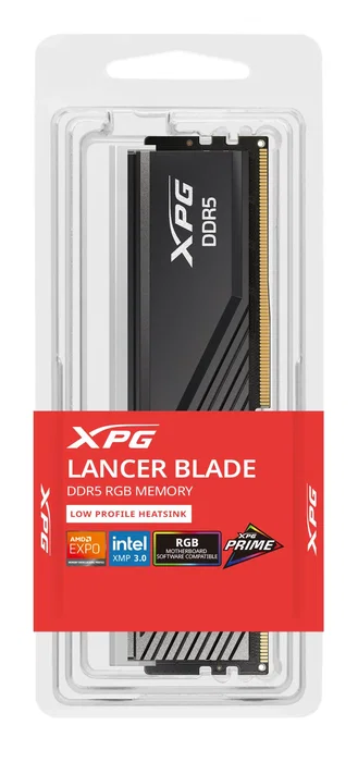 ADATA XPG Lancer Blade RGB - Memoria RAM DDR5 32GB (1x32GB) 6000MHz CL30 DIMM 288-pin - Intel XMP 3.0 / AMD EXPO - Negro - AX5U6000C3032G-SLABRBK