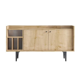 Hanah Home Consola Roble Zafiro 150cm Ancho x 80cm Alto x 40cm Fondo con Patas de 25cm | Elegancia y Durabilidad en tu Salón