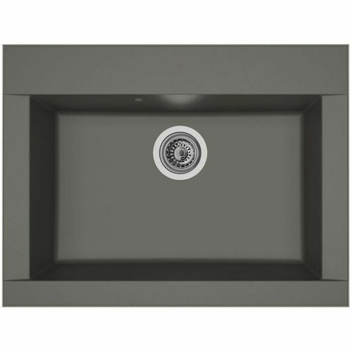 Stradour Hexo Fregadero de cocina empotrado 1 contenedor Gris hormigón Stradour Hexo Fregadero de cocina empotrado 1 contenedor Gris hormigón