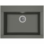 Stradour Hexo Fregadero de cocina empotrado 1 contenedor Gris hormigón