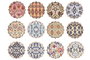 DKD Home Decor Posavasos IKATS Multicolor de Dolomita