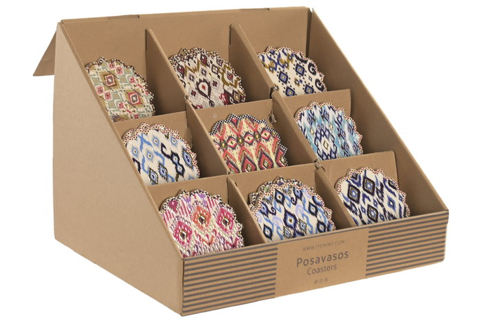 DKD Home Decor Posavasos IKATS Multicolor de Dolomita
