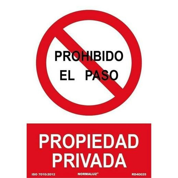 Archivo 2000 Señal Prohibido el Paso Propiedad Privada Rojo-Blanco Archivo 2000 Señal Prohibido el Paso Propiedad Privada Rojo-Blanco