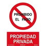 Archivo 2000 Señal Prohibido el Paso Propiedad Privada Rojo-Blanco