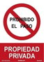 Archivo 2000 Señal Prohibido el Paso Propiedad Privada Rojo-Blanco