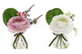 DKD Home Decor Planta Poliéster y Cristal 17x20x24 Surtido de 2 Colores