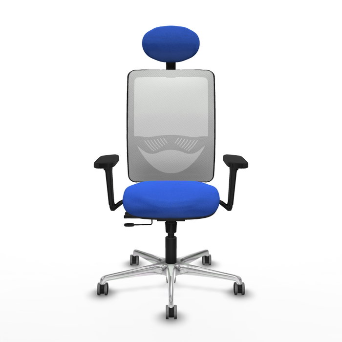 PIQUERAS Y CRESPO Silla de oficina Zulema con mecanismo Sincro/Traslack, Azul y Blanco PIQUERAS Y CRESPO Silla de oficina Zulema con mecanismo Sincro/Traslack, Azul y Blanco