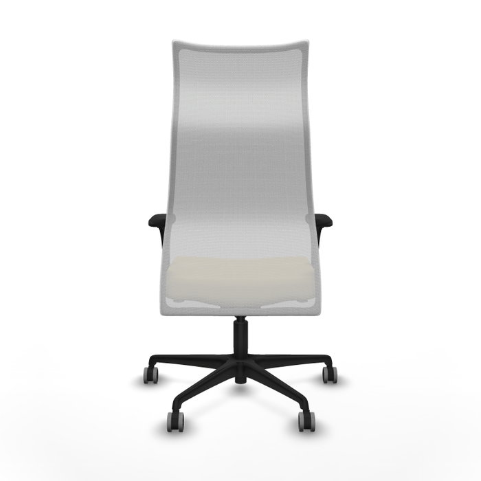 PIQUERAS Y CRESPO Sillón Albacete Mecanismo Sincro Similpiel Crema y Malla Blanco