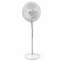 Edm Ventilador de pie con base circular, blanco, 45 W