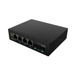 LANBERG Switch Industrial PoE 1xBT 3xAT 2xSFP DIN Gigabit Ethernet