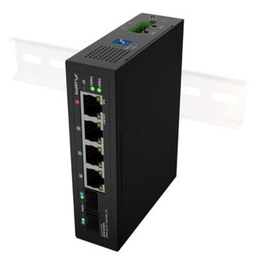 Lanberg ILGE-4P-2S-90 Switch No administrado Fast Ethernet PoE 1U Negro