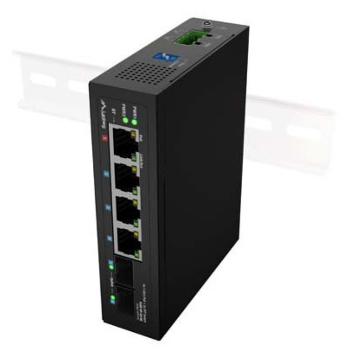 Lanberg ILGE-4P-2S-90 Switch No administrado Fast Ethernet PoE 1U Negro Lanberg ILGE-4P-2S-90 Switch No administrado Fast Ethernet PoE 1U Negro