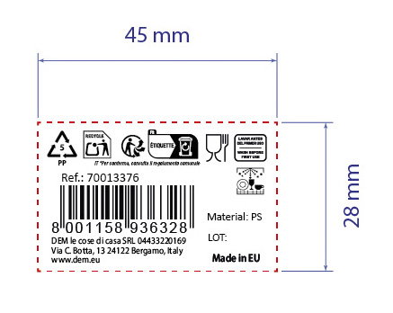 Inde - Caja Multiusos Transparente Dem, Dimensiones: 34.4 x 14.2 x 7.9 cm, Capacidad: 1.83 kg, Organización y Almacenamiento (6 Unidades)