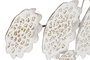 DKD Home Decor Decoración de Pared de Metal Flor Decape 137x11x56,5 cm