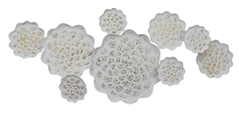 DKD Home Decor Decoración de Pared de Metal Flor Decape 137x11x56,5 cm