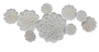 DKD Home Decor Decoración de Pared de Metal Flor Decape 137x11x56,5 cm