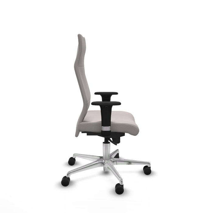 PIQUERAS Y CRESPO Sillón Albacete Blanco con Mecanismo Sincro y Base de Aluminio