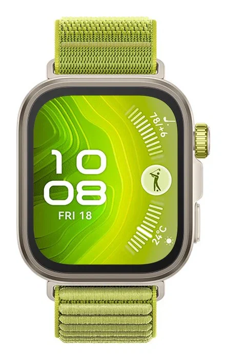 Huawei WATCH Fit 4 Pro, Pantalla AMOLED 1.82 pulg, Plata con Correa Verde