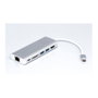 ROLINE 12.02.1037 Dockingstation USB Type-C HDMI 4K USB 3.2, Ethernet y SD/MicroSD, Plata