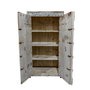 DKD Home Decor - Armario de teca antiguo, colección Unique, 2 puertas, 3 estanterías, 42x188x87 cm, color natural, Item Home