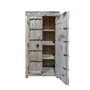DKD Home Decor - Armario de teca antiguo, colección Unique, 2 puertas, 3 estanterías, 42x188x87 cm, color natural, Item Home