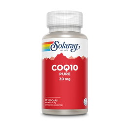 Solaray Pure Co Q10 30mg, 30 Cápsulas - Coenzima Q10 Ubiquinona para Energía Celular