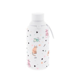AUREA Botella térmica Dot & Woof Ice con interior cerámico y 2 tapones, 500ml