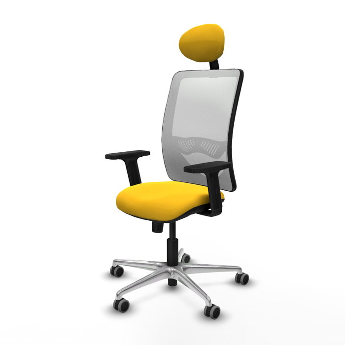 PIQUERAS Y CRESPO Silla de oficina Zulema con mecanismo Sincro, Amarillo y Blanco PIQUERAS Y CRESPO Silla de oficina Zulema con mecanismo Sincro, Amarillo y Blanco