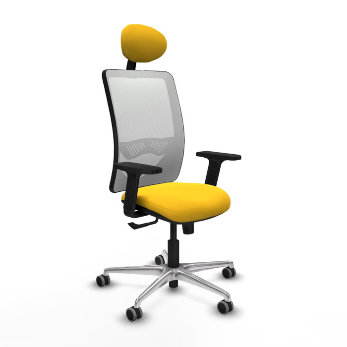 PIQUERAS Y CRESPO Silla de oficina Zulema con mecanismo Sincro, Amarillo y Blanco PIQUERAS Y CRESPO Silla de oficina Zulema con mecanismo Sincro, Amarillo y Blanco