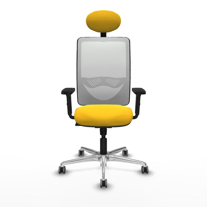 PIQUERAS Y CRESPO Silla de oficina Zulema con mecanismo Sincro, Amarillo y Blanco PIQUERAS Y CRESPO Silla de oficina Zulema con mecanismo Sincro, Amarillo y Blanco