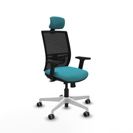 PIQUERAS Y CRESPO Silla de oficina Yunquera Turquesa y Negro