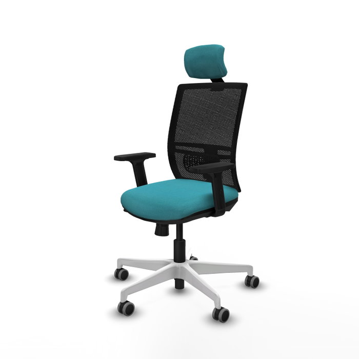 PIQUERAS Y CRESPO Silla de oficina Yunquera Turquesa y Negro