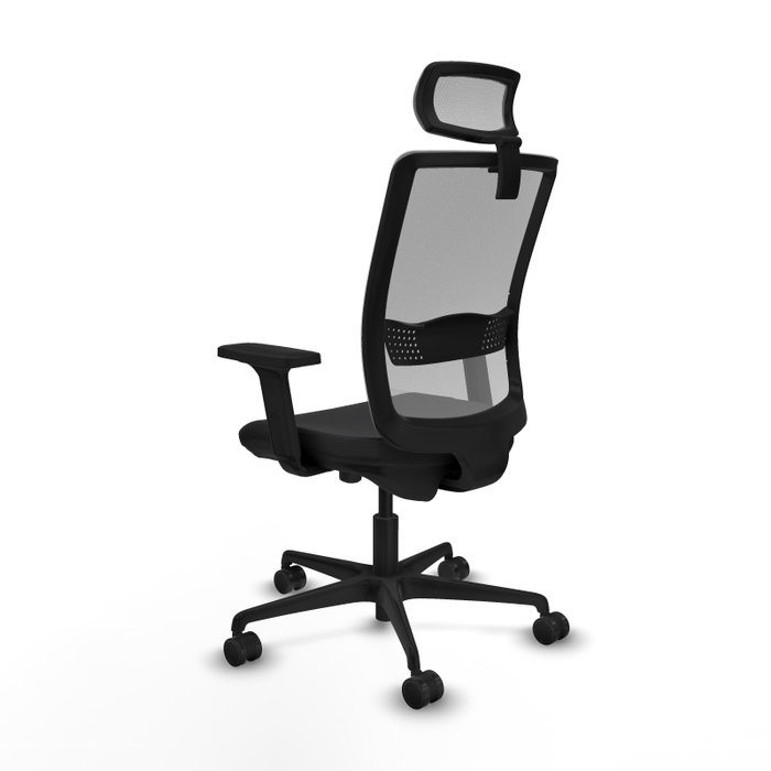 PIQUERAS Y CRESPO Silla de oficina Haches con mecanismo Sincro/Traslack, Negro y Gris