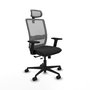 PIQUERAS Y CRESPO Silla de oficina Haches con mecanismo Sincro/Traslack, Negro y Gris
