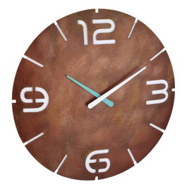 Tfa Reloj de Pared Contour Rust/White con Radio DCF77 Analógico