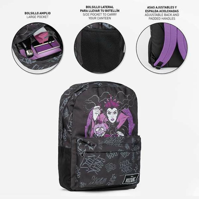 Cerdá Mochila Casual Disney Villanas Negro