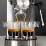 Ufesa Arona - Cafetera Espresso Manual, 20 bares, 1350W, 1L, Portafiltro para Café Molido y Monodosis, Vaporizador, Negro/Acero Inoxidable, 71706117