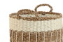 DKD Home Decor Set de 3 Cestas de Seagrass y Yute Natural