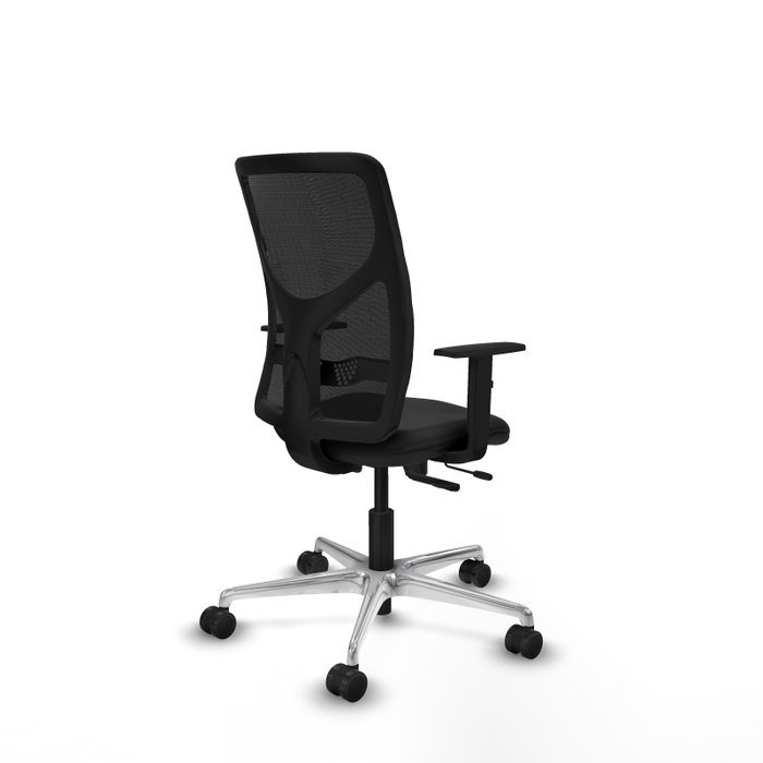 PIQUERAS Y CRESPO Silla de oficina Motilla con mecanismo Sincro/Traslack, Negro