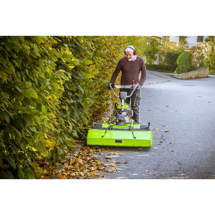 Zipper ZI-KM1000 Sweeper con contenedor de recogida y cuchilla para nieve