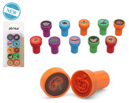 Set De 10 Sellos De Halloween Infantiles Con Diseños Variados