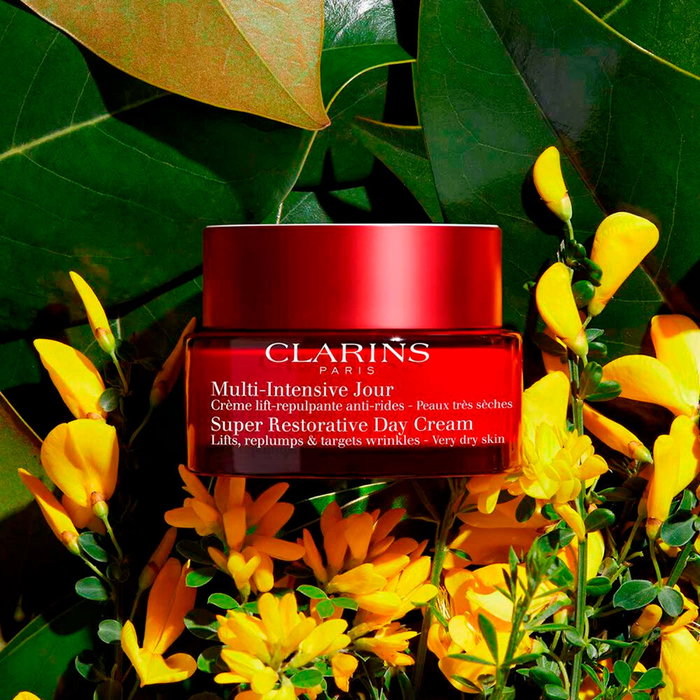 Clarins Multi-Intensive Jour Crema Facial Hidratante Antiedad y Antiarrugas SPF15 con Harungana Bio - 50 ml