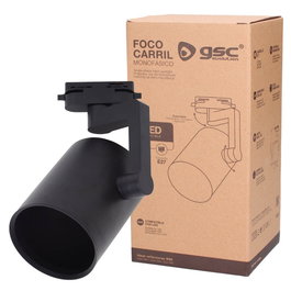 GSC Evolution Foco carril monofásico E27 Negro