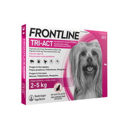 Frontline Tri-Act XS Pipetas Antiparasitarias para Perros Pequeños 2-5 kg - Pack 3 Unidades