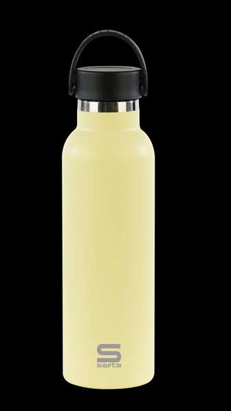 Safta Botella Termo Exterior de Goma 600 ml, Color Vainilla, 25x7.3x7.3 cm