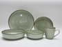 DKD Home Decor Plato de Gres Esmaltado Verde Wonderful Green 26