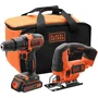 Black + Decker Kit de Herramientas Inalámbricas de 18V BCK22S1S