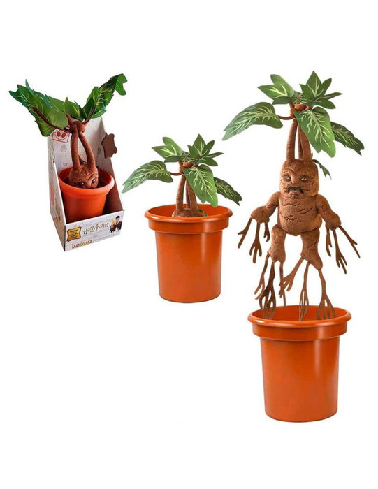 The Noble Collection Peluche Interactivo Mandrágora de Harry Potter con Sonido y Vibración, 40 cm