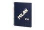 Milán Cuaderno A4 con Espiral Metálica, 80 Hojas Cuadriculadas, Azul Marino