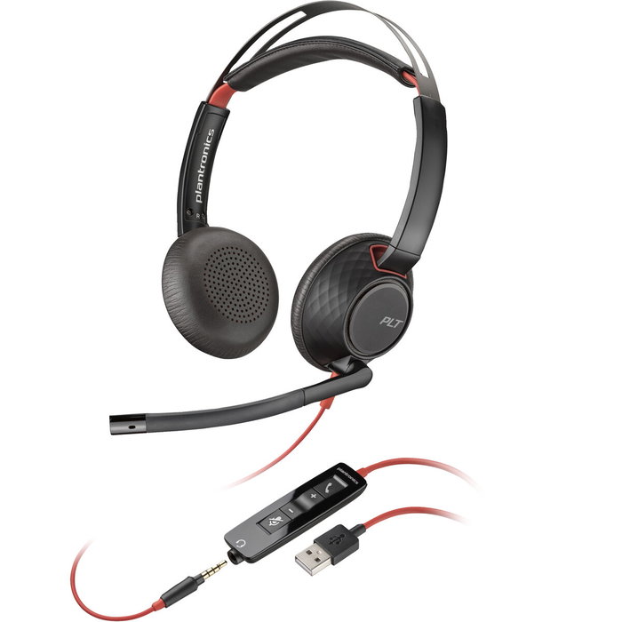 HP Blackwire C3225 Top Auricular con Micrófono Boom Negro con Conector 3,5 mm